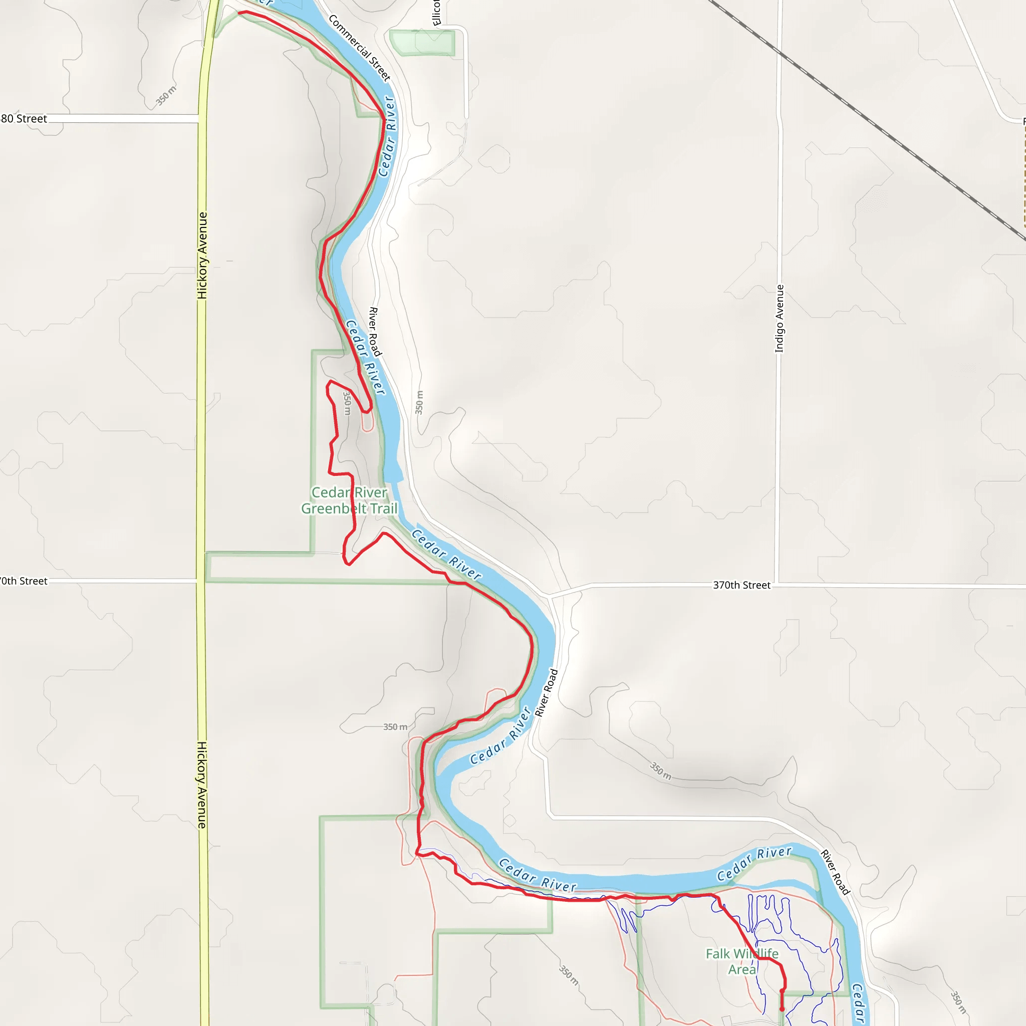 Cedar River Greenway - State Highway 9 mobile static map