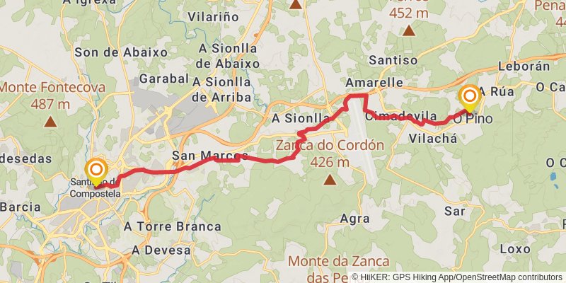 Camino Aragones stage 41 Map