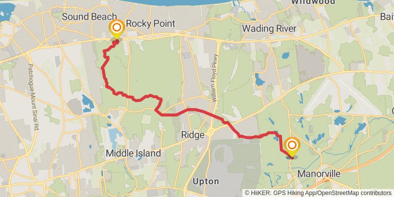 Paumanock Trail stage 10 Map
