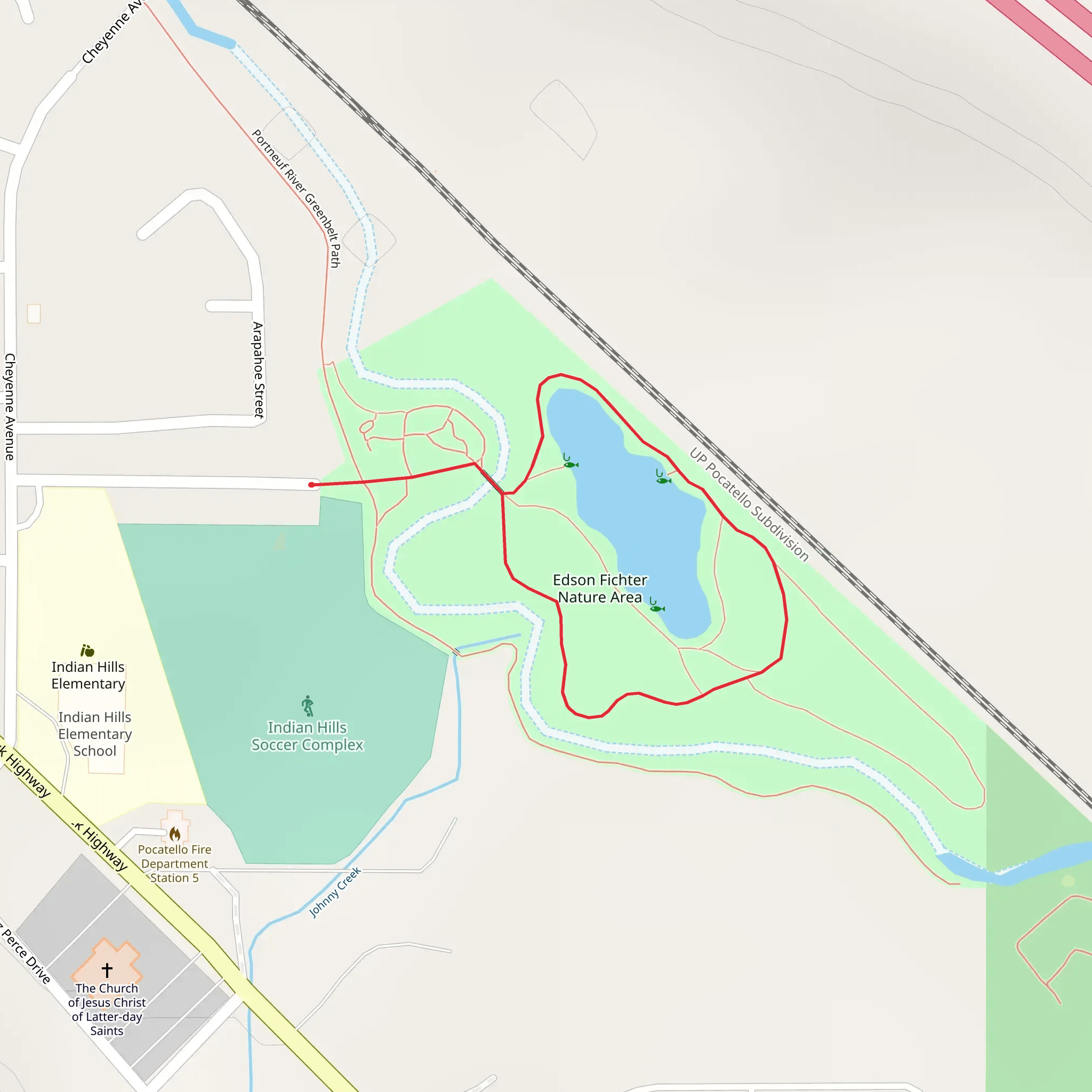 Edson Fichter Pond Loop mobile static map
