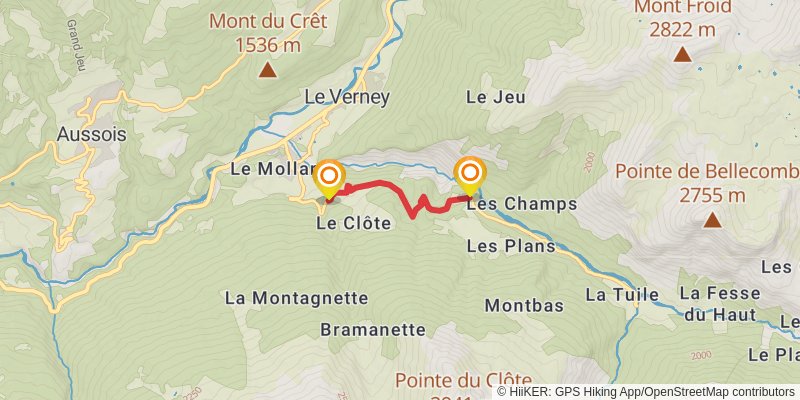 Tour de Haute Maurienne Vanoise alt 1 Map