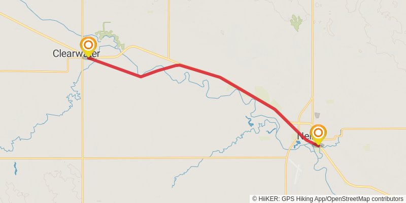 Cowboy Trail stage 3 Map