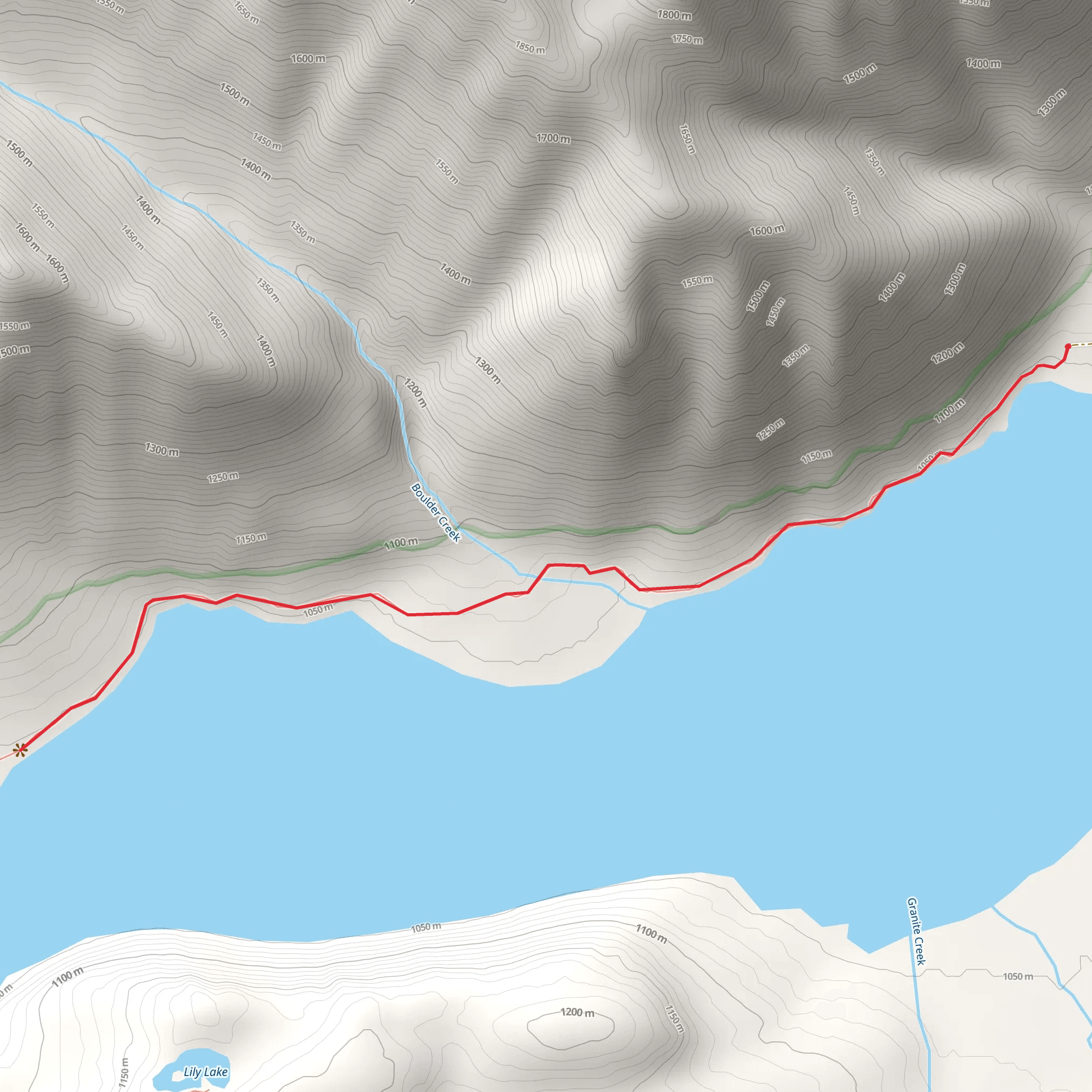 Bumping Lake North Shore Trail mobile static map