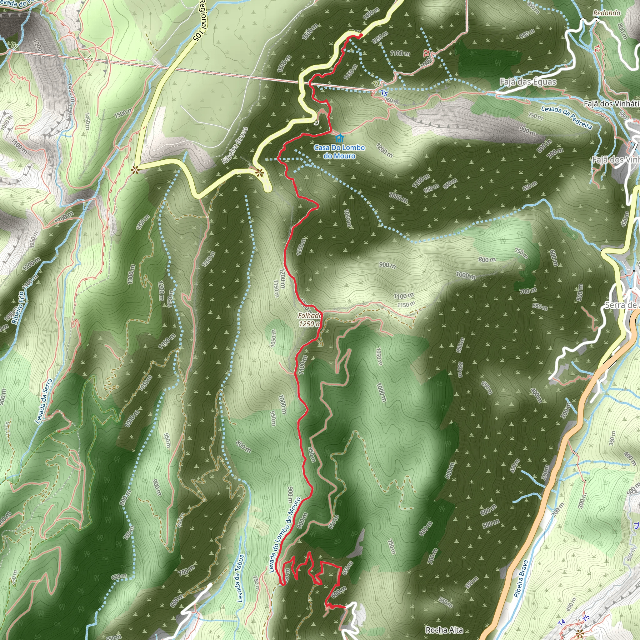 Levada do Lombo do Mouro mobile static map