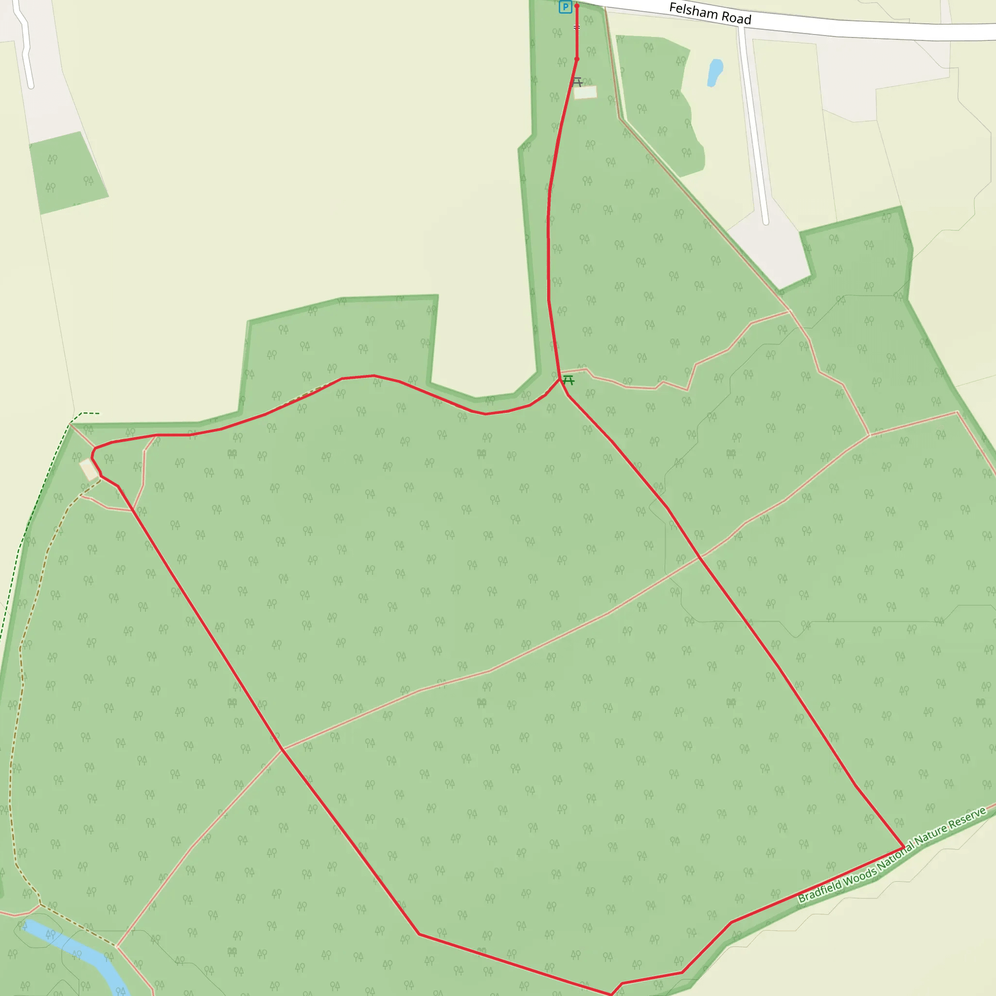 Bradfield Woods mobile static map