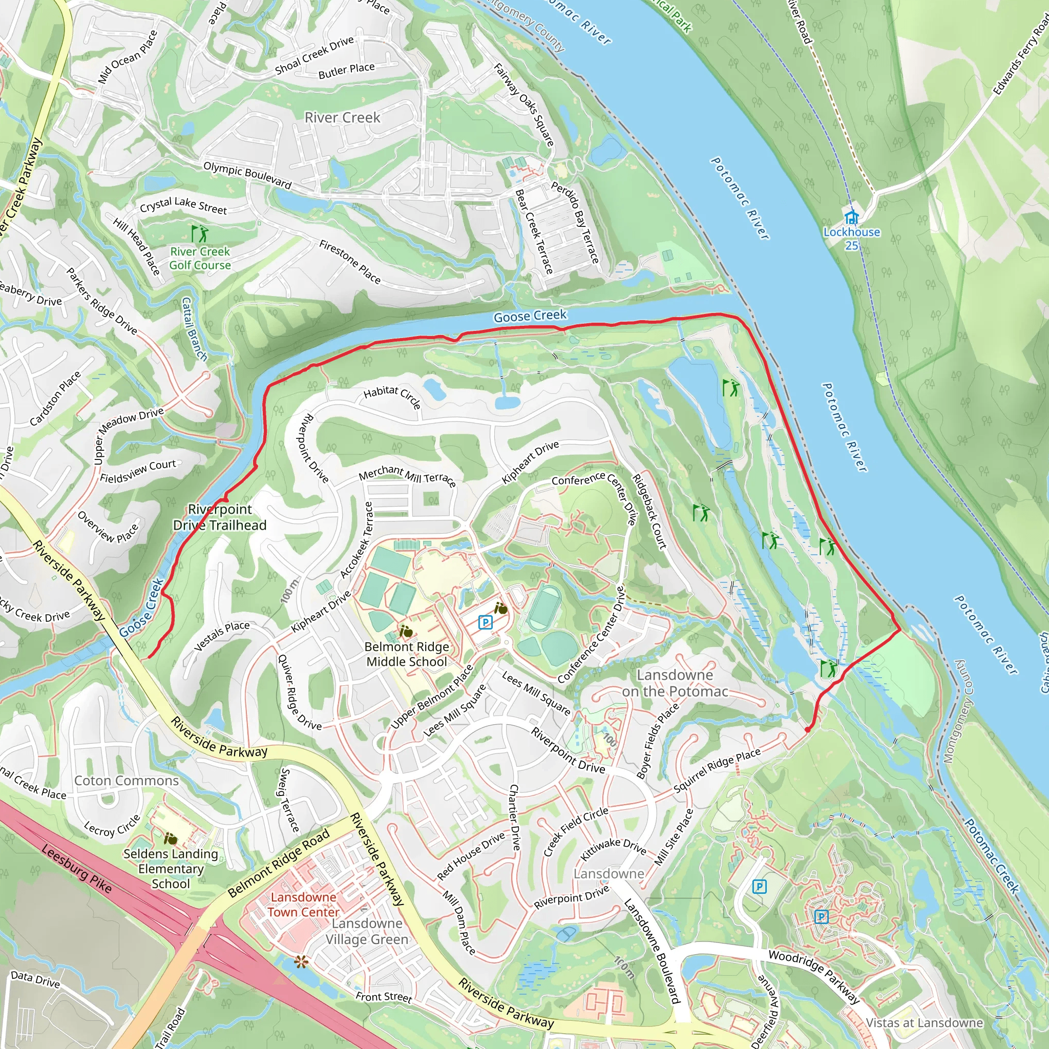 Potomac Heritage Trail - Heron Way mobile static map