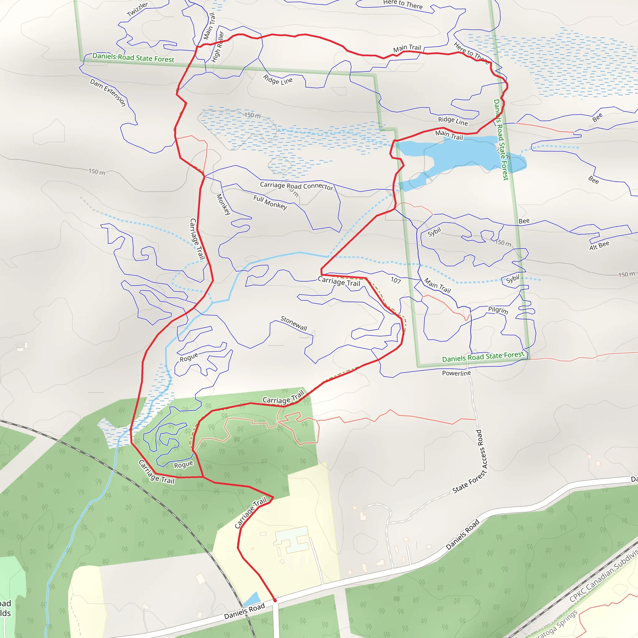 Carriage Trail Loop mobile static map