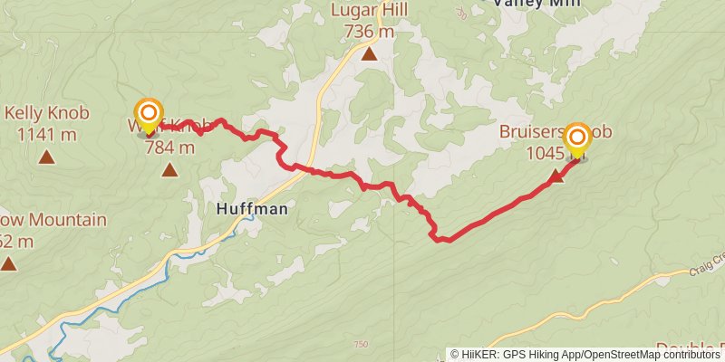 Appalachian Trail - Virginia stage 21 Map