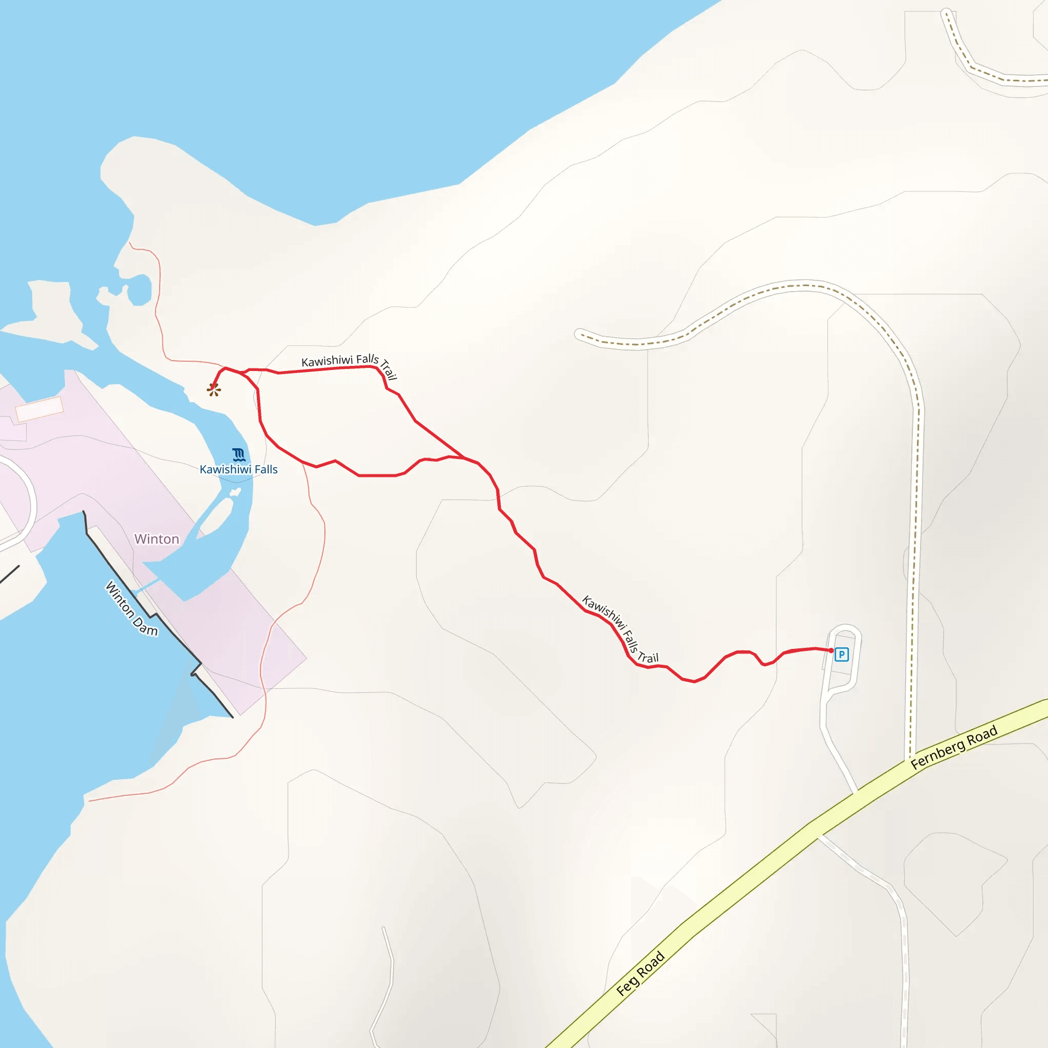 Kawishiwi Falls Loop Trail mobile static map