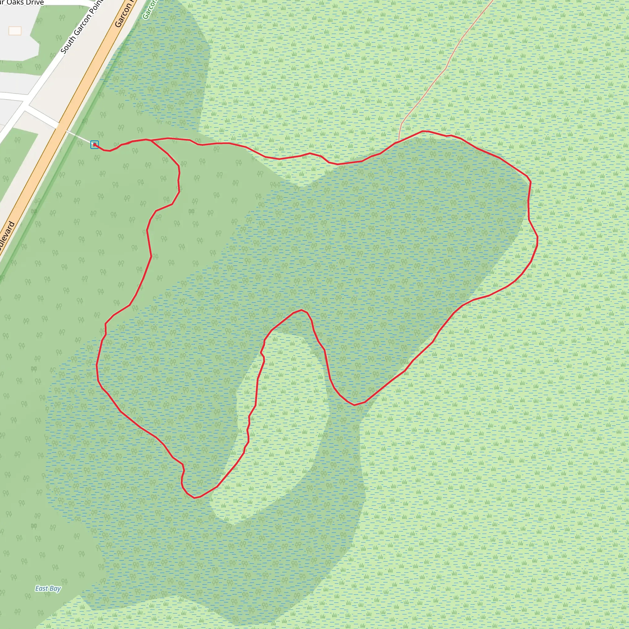 Garcon Point Loop Trail mobile static map