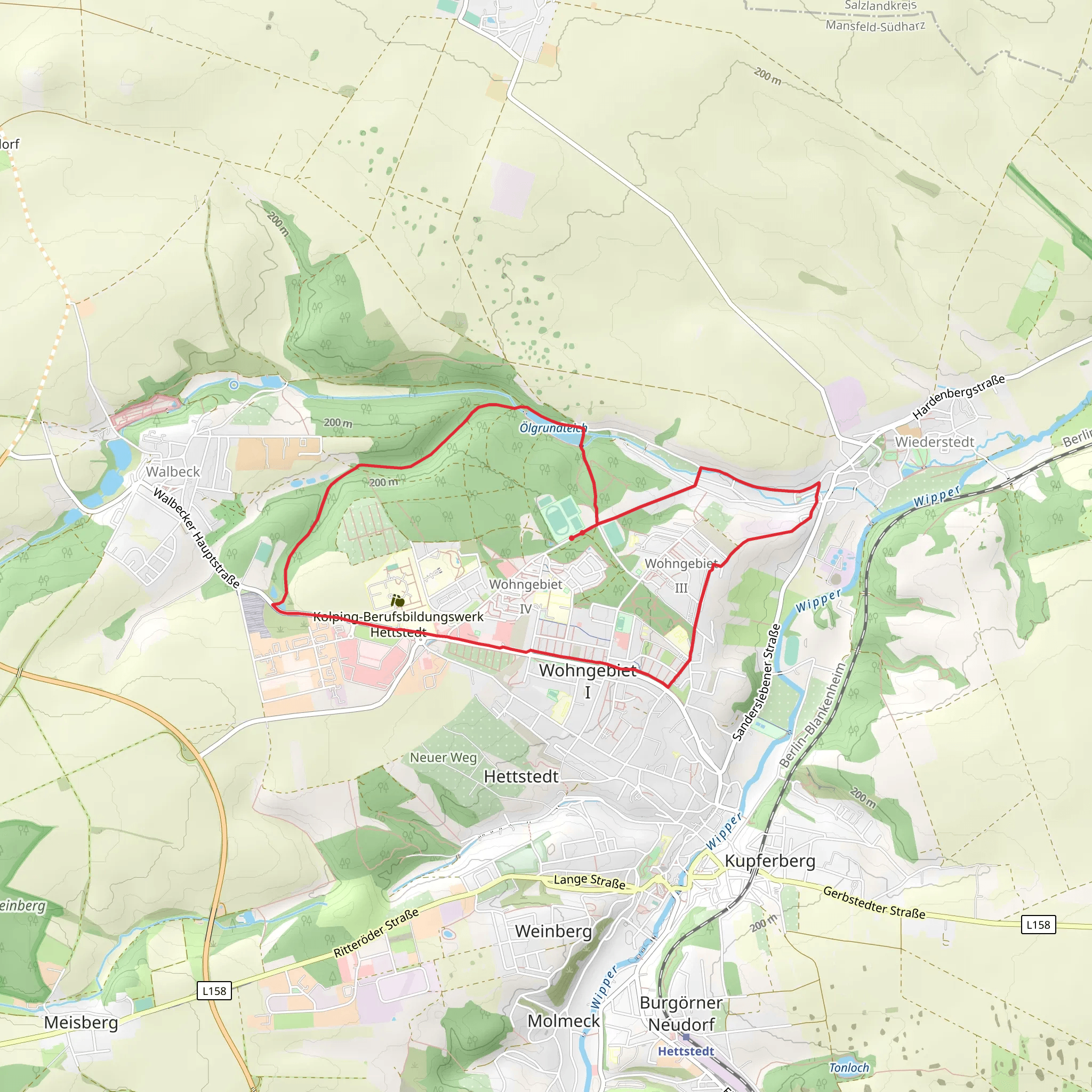Walbeck Loop via Ölgrundteich mobile static map