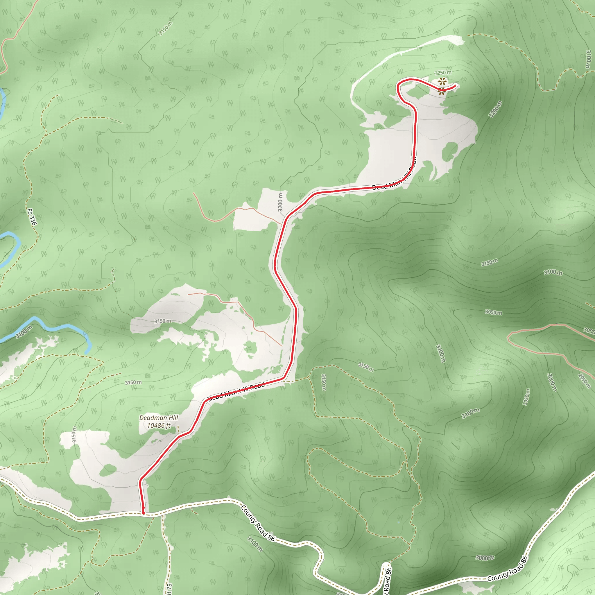 Deadman Hill via Dead Man Hill Road mobile static map
