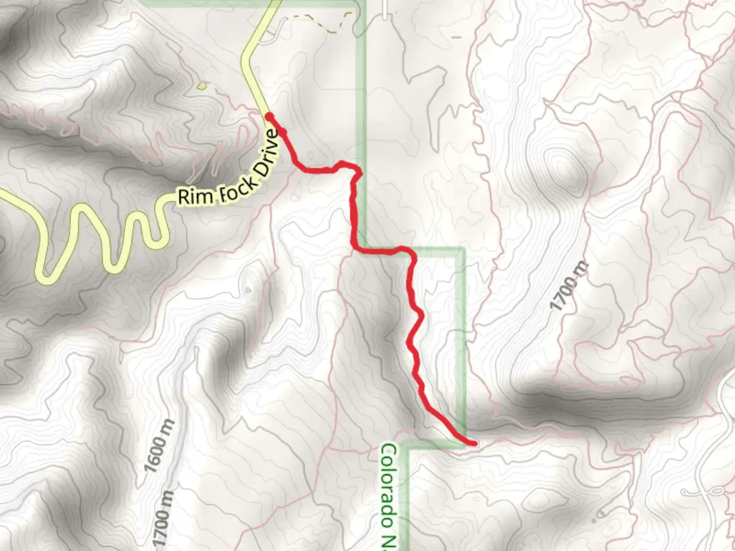 An image depicting the trail Echo Canyon Trail and its surrounding area.