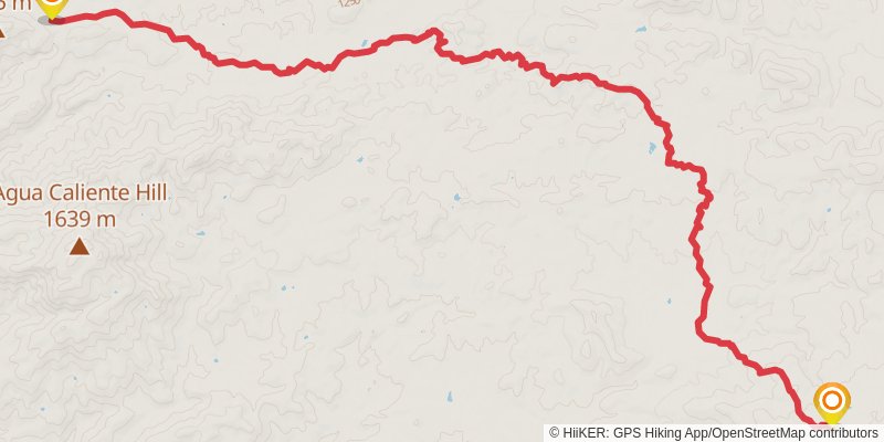 Sky Islands Traverse stage 20 Map