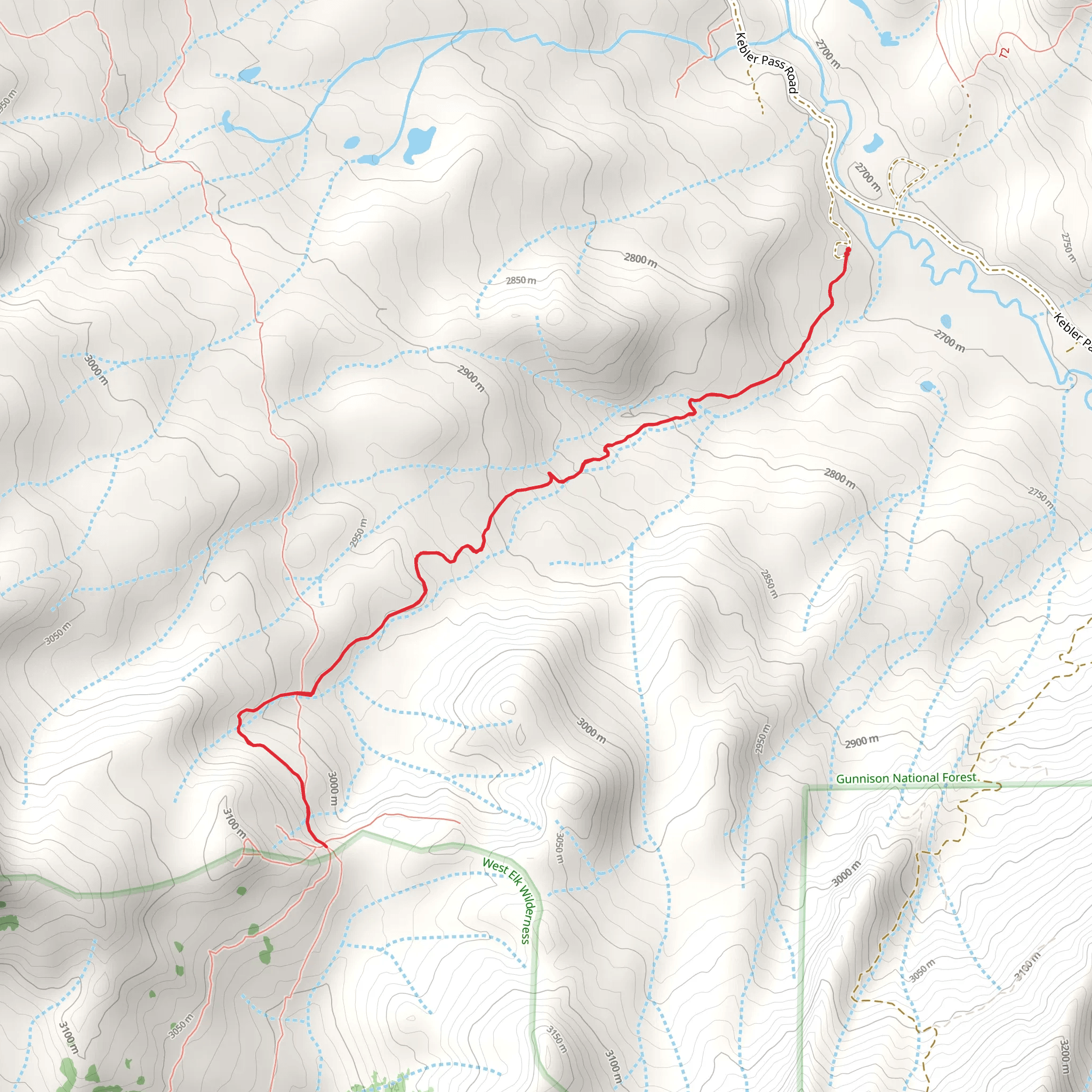 Cliff Creek Trail Out and Back mobile static map