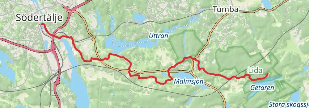 Sörmlandsleden Trail stage 5 Map