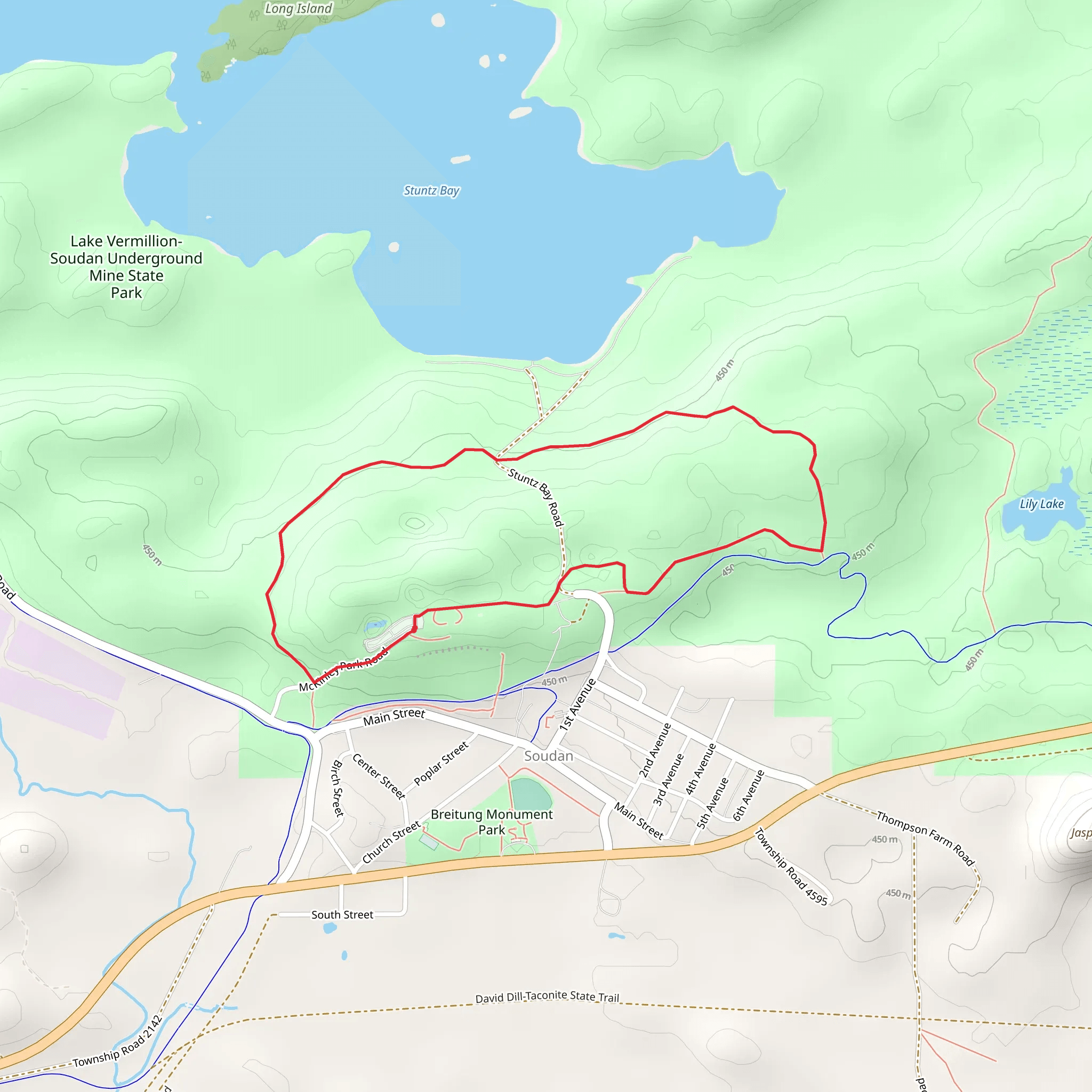Miner's Trail Loop mobile static map