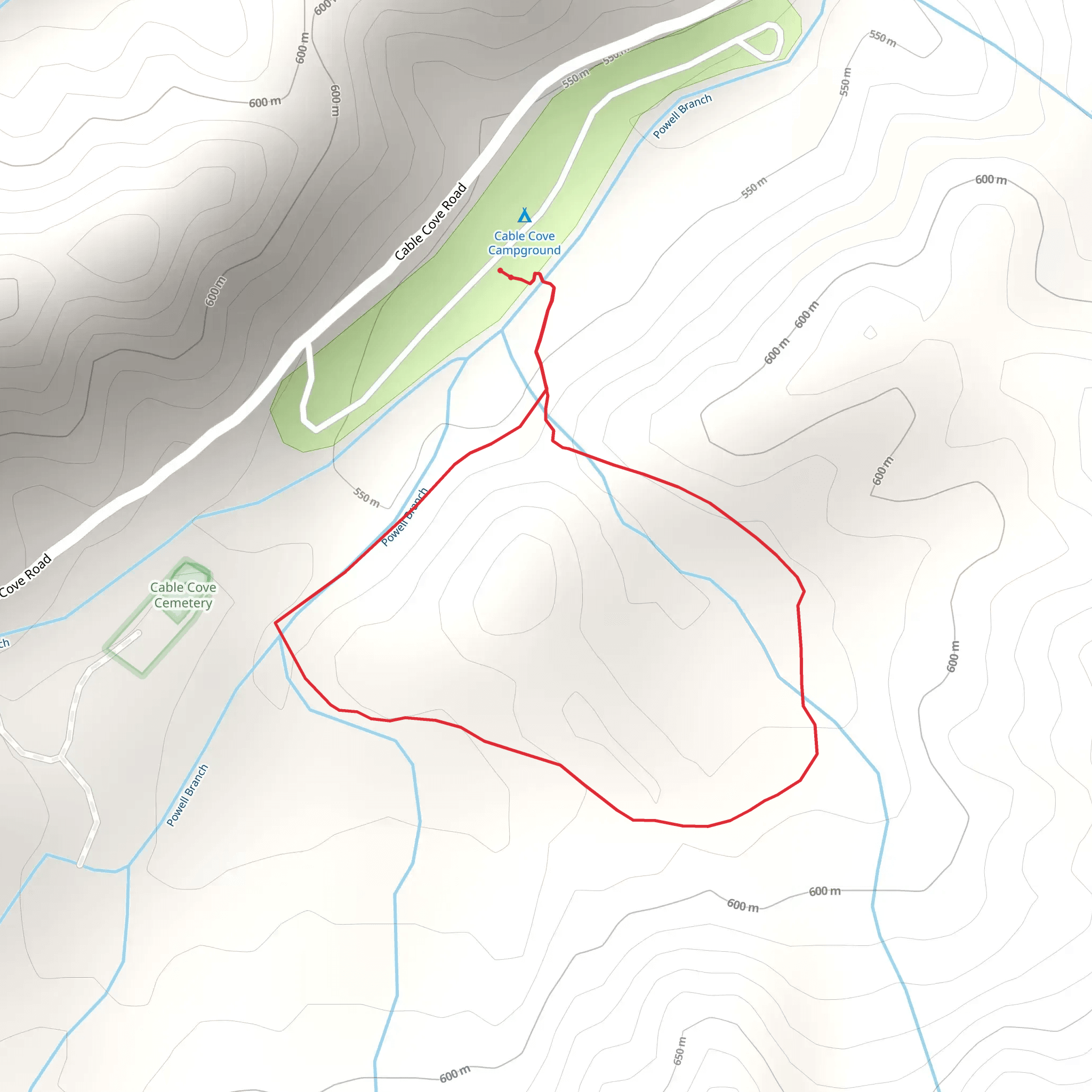 Cable Cove Nature Loop Trail mobile static map