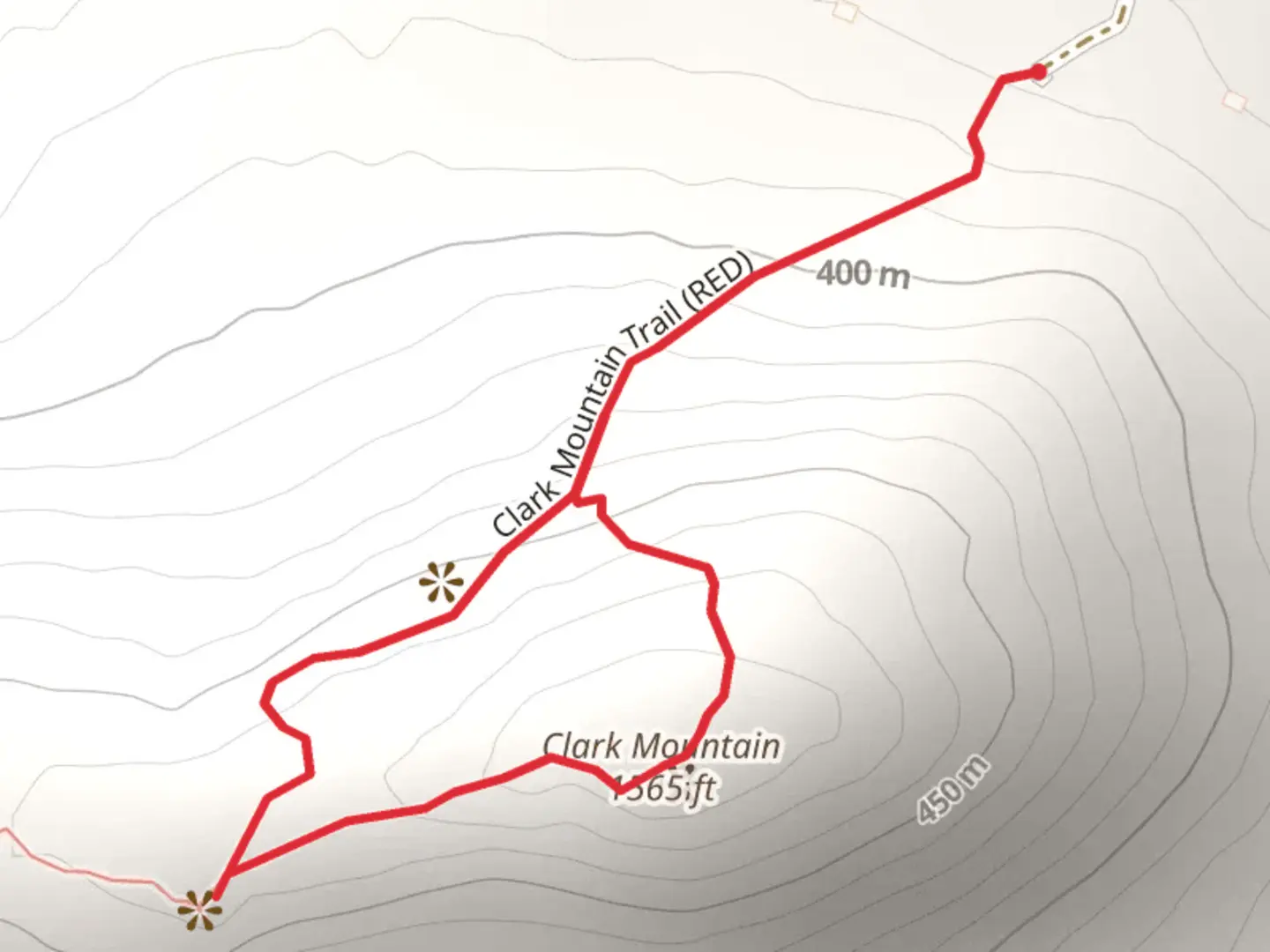 An image depicting the trail Clark Mountain Trail and its surrounding area.