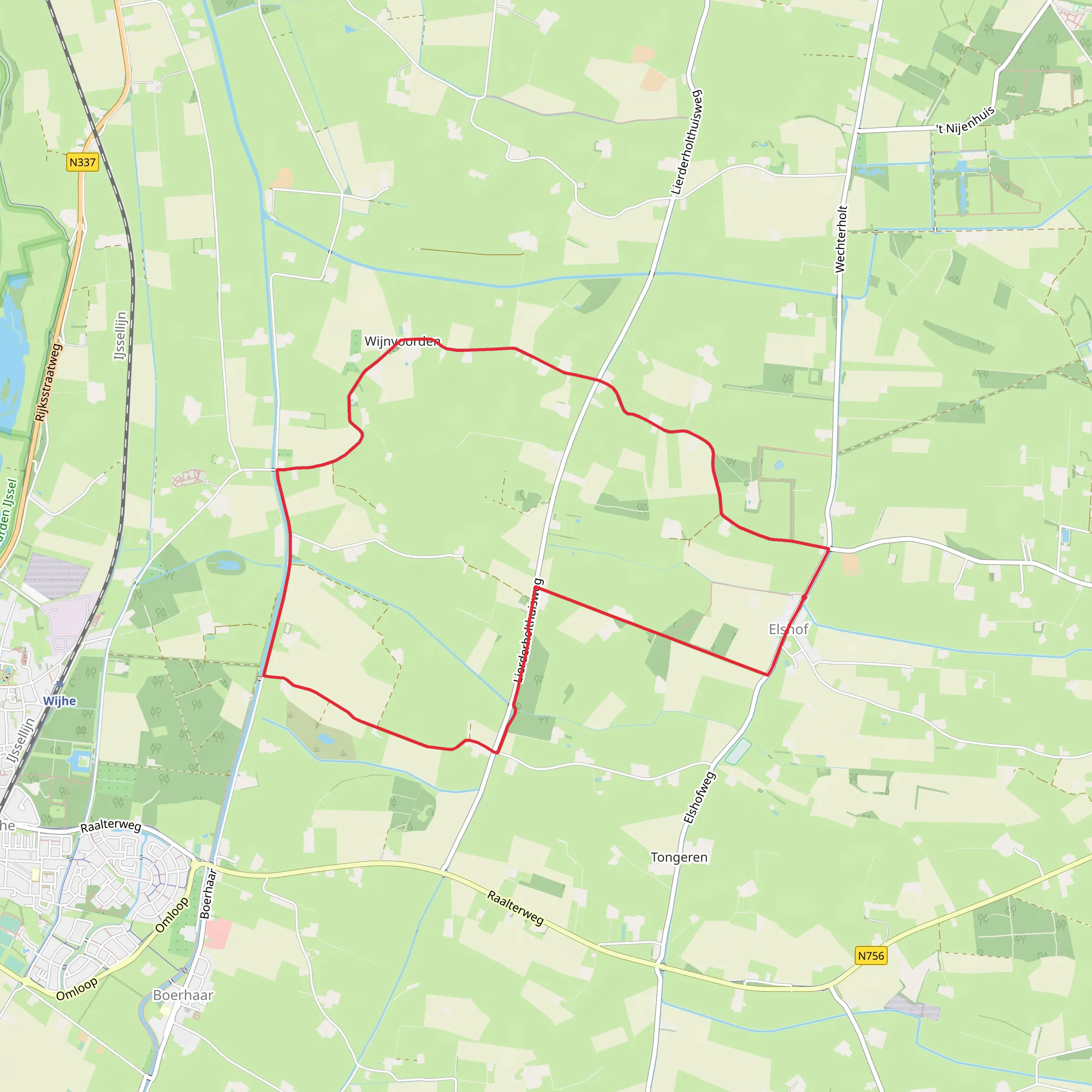 Kolkweiden and Elshof Loop mobile static map