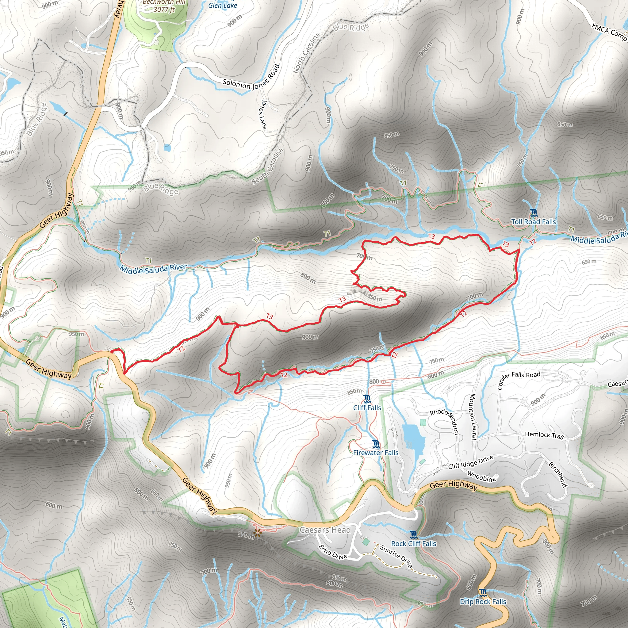 Bill Kimball and Coldspring Branch Loop Trail mobile static map