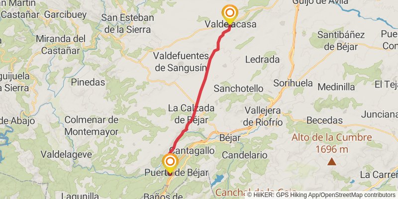 Via de la Plata stage 22 Map