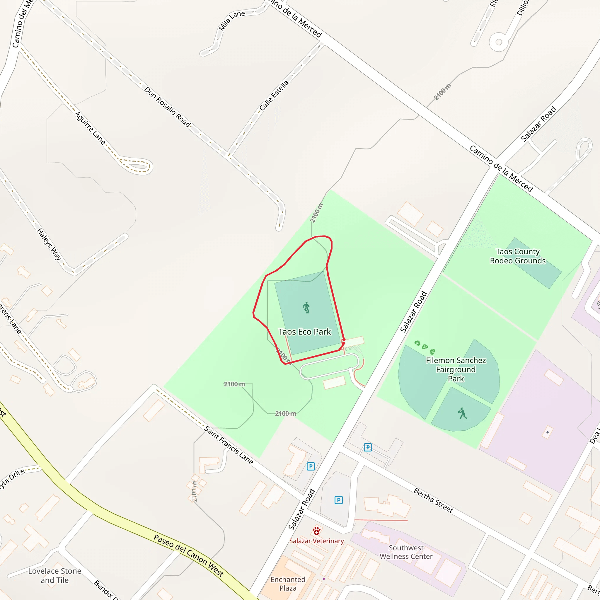 Taos Eco Park Loop mobile static map