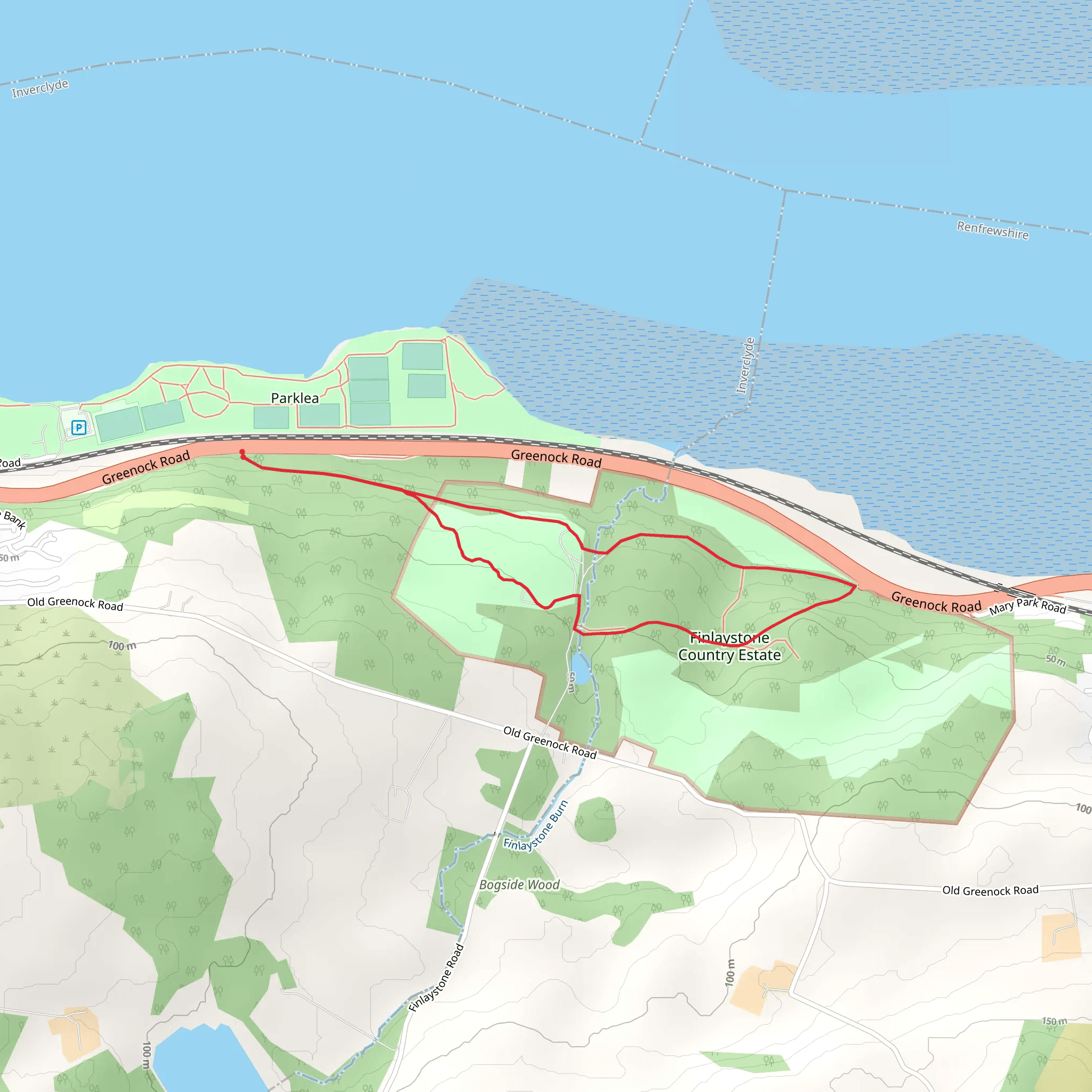 Finlaystone Country Park Walk mobile static map