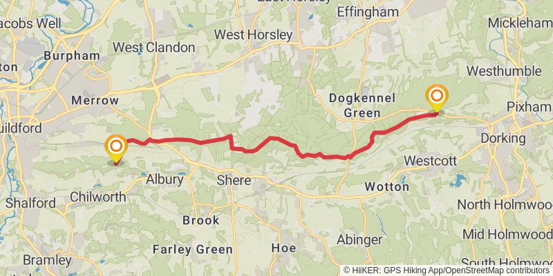 Pilgrims Way alt 2 Map
