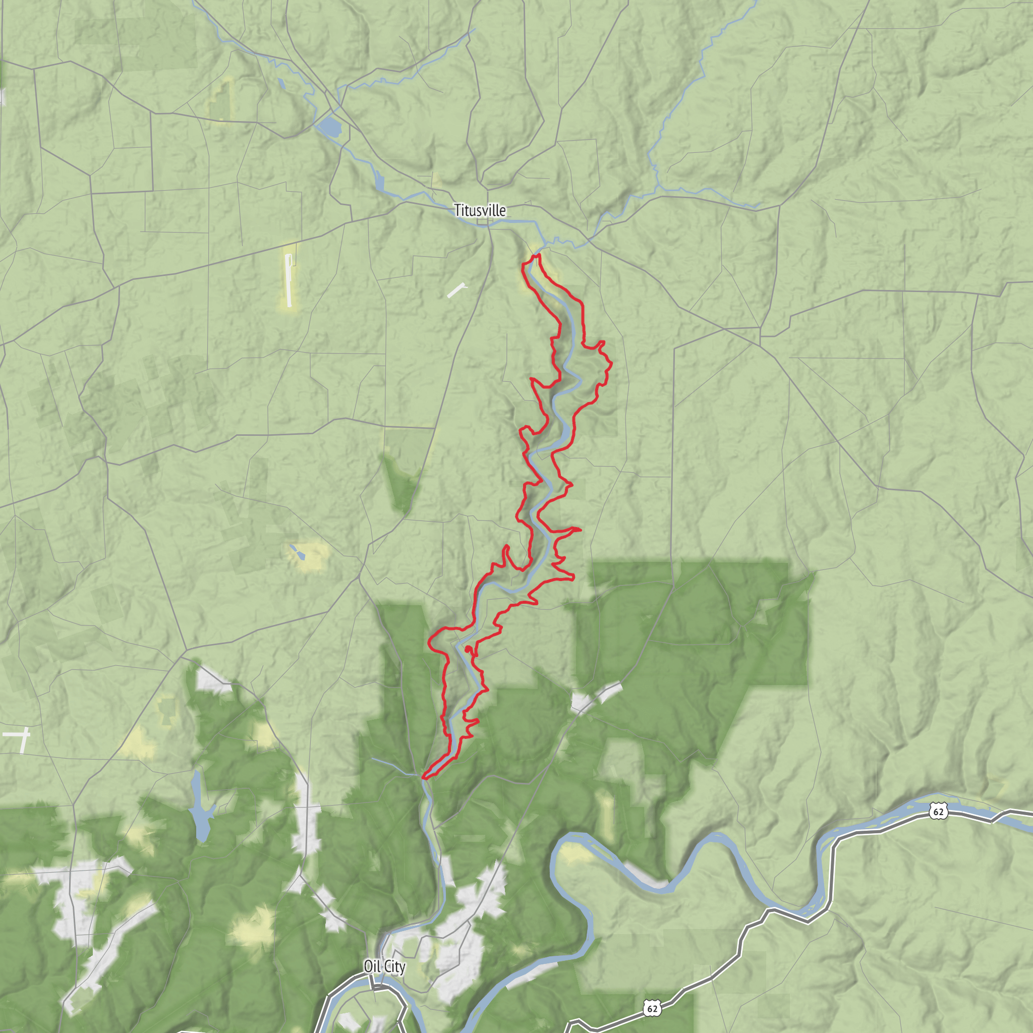 Gerard Hiking Trail mobile static map