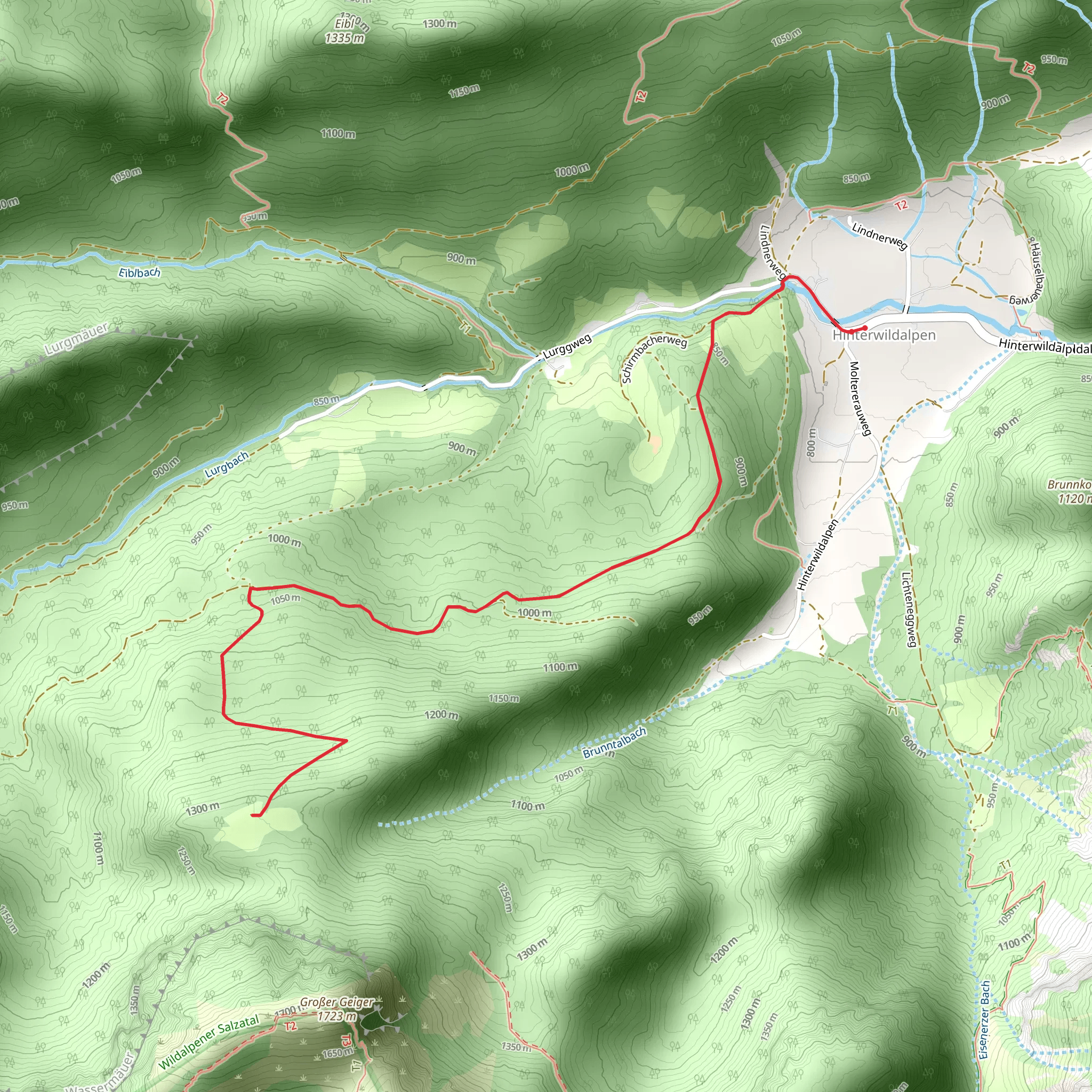 Adambaueralm Hinterwildalpen mobile static map