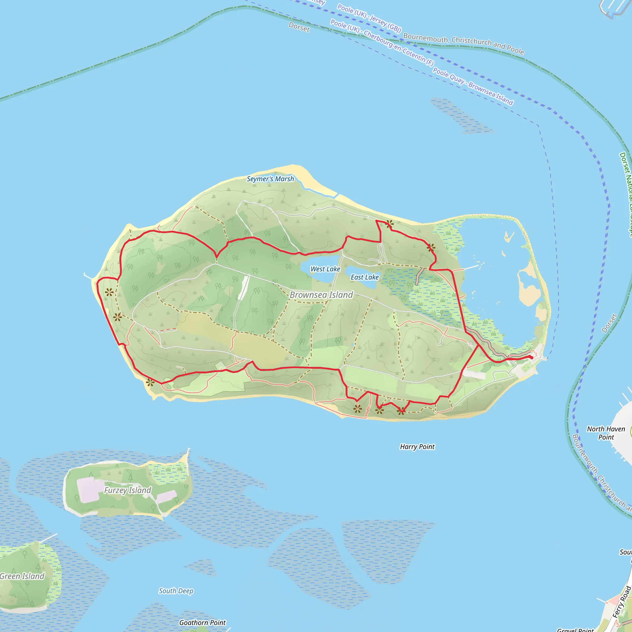 Brownsea Island Loop mobile static map