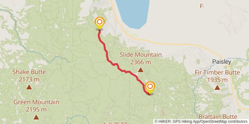 Oregon Timber Trail stage 10 Map