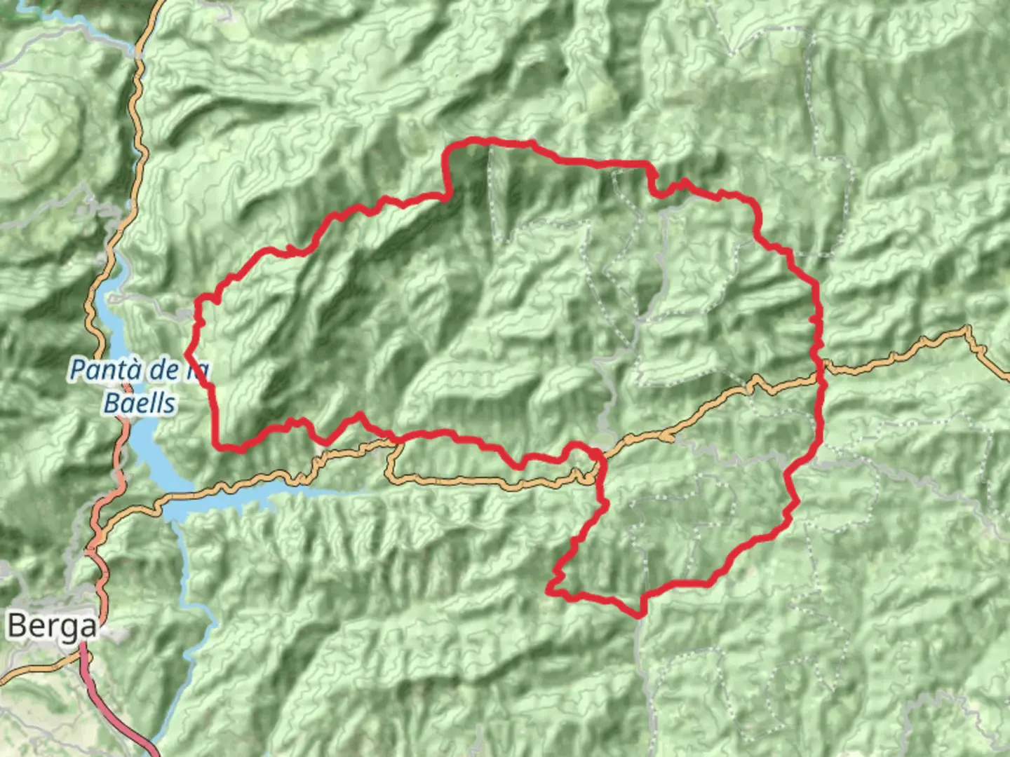 An image depicting the trail GR 241 Circular de Borredá and its surrounding area.