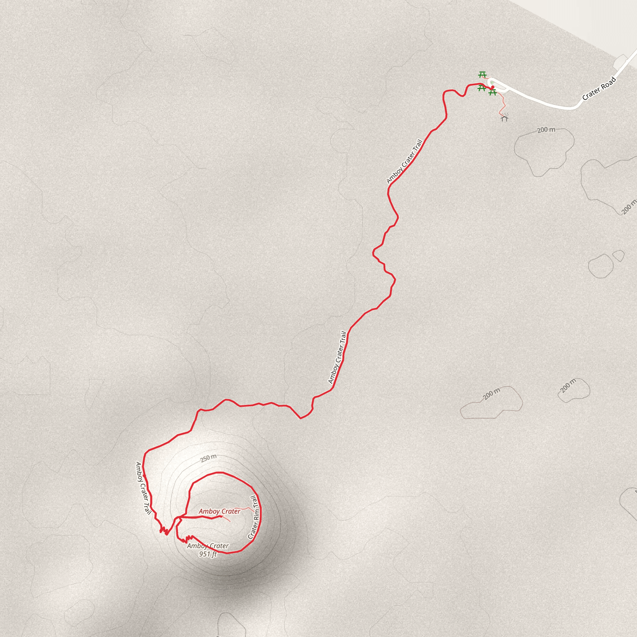 Amboy Crater Loop Trail mobile static map