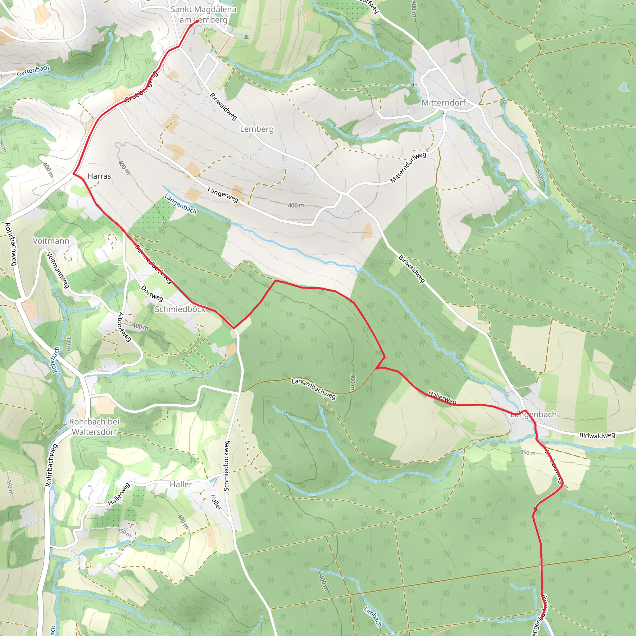 St Magdalena - M7 Waldwanderweg Trail mobile static map
