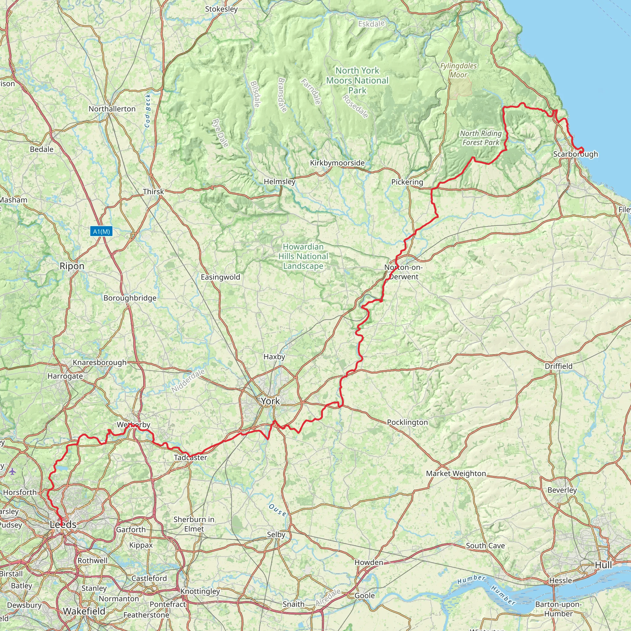 White Rose Way mobile static map