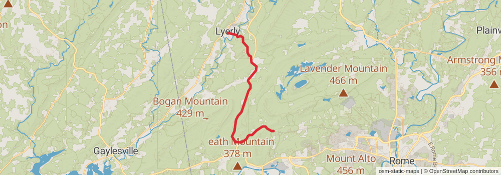 American Perimeter Trail - The South Primary stage 86 Map