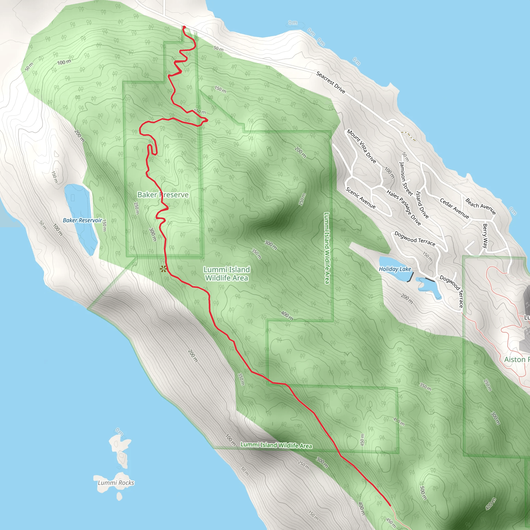 Seacrest Drive Out and Back mobile static map