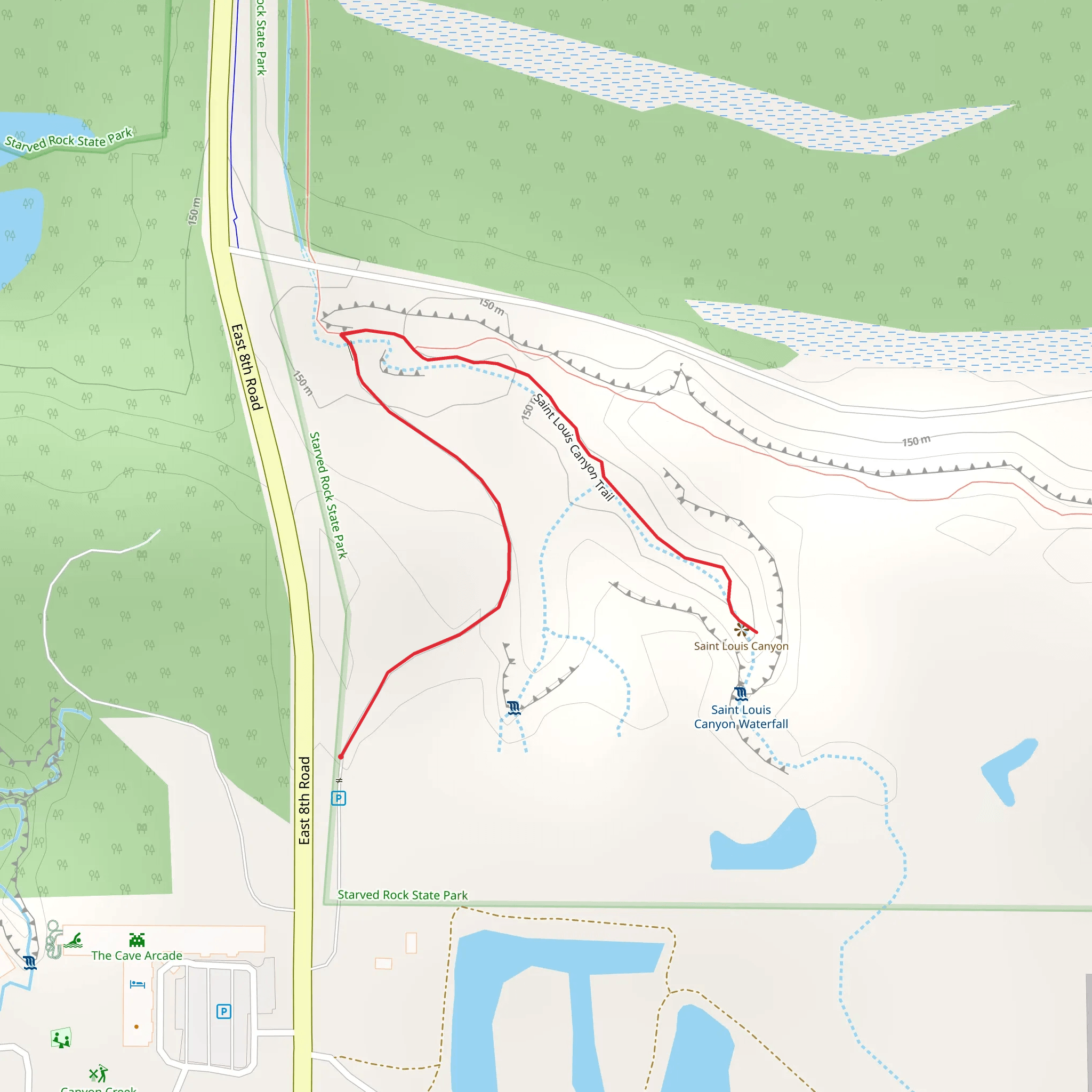 Saint Louis Canyon Trail from East 8th Road mobile static map