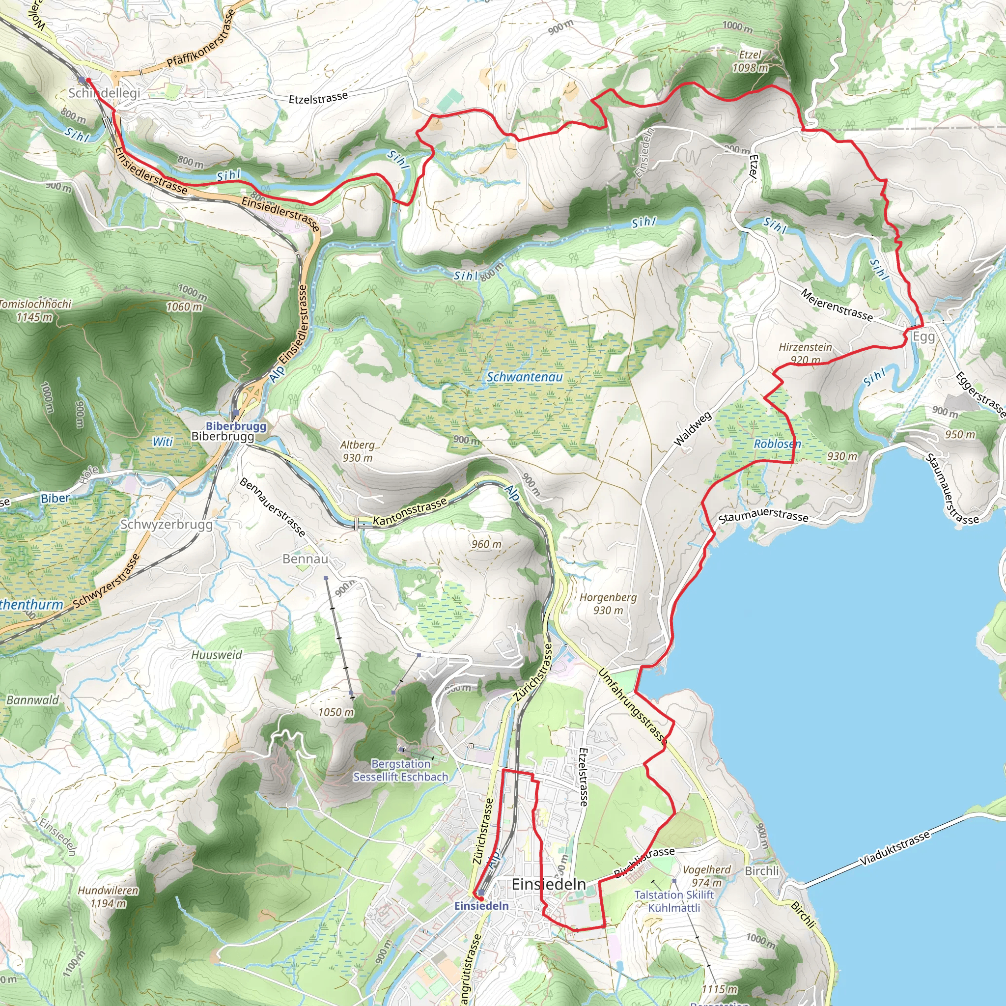 Bauernlehrpfad rund um den Etzel mobile static map