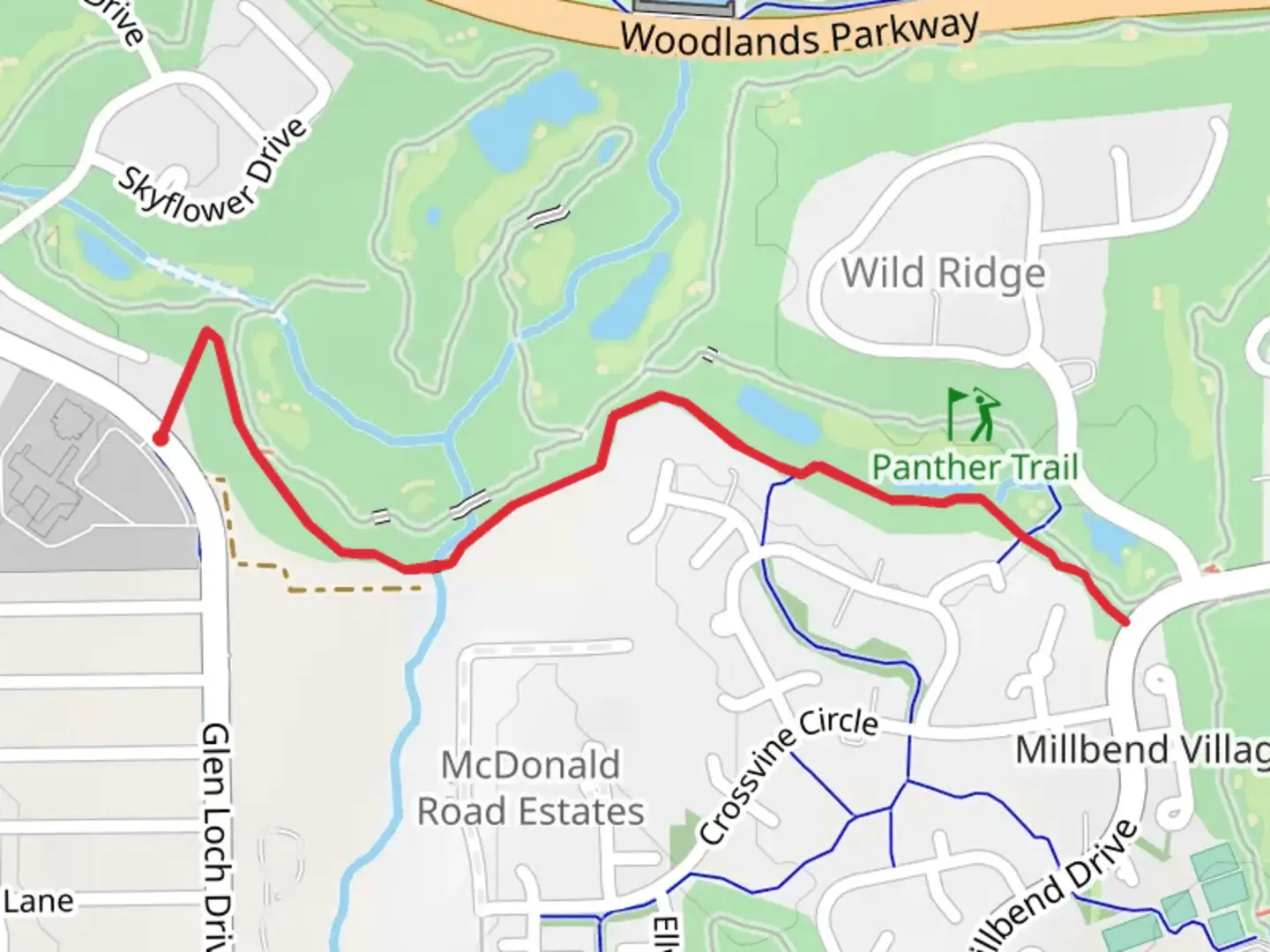 An image depicting the trail Nature Trail via Glen Loch Drive and its surrounding area.