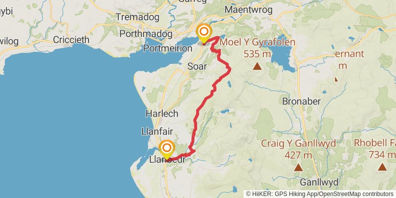 Mawddach - Ardudwy Trail stage 5 Map