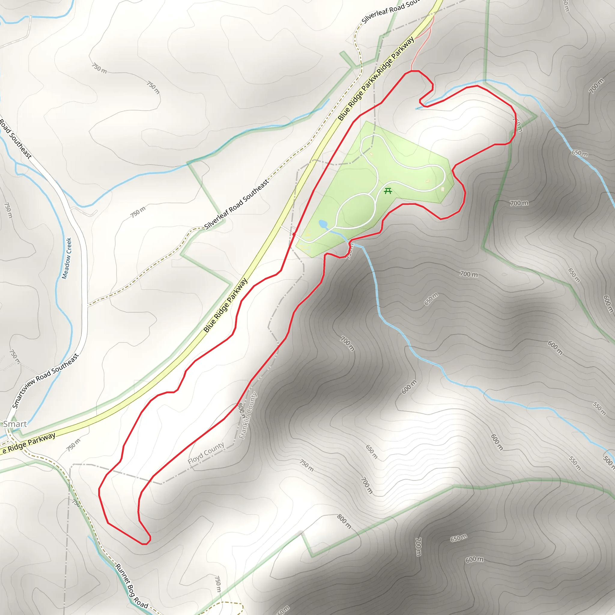 Blue Ridge Parkway Loop - East mobile static map