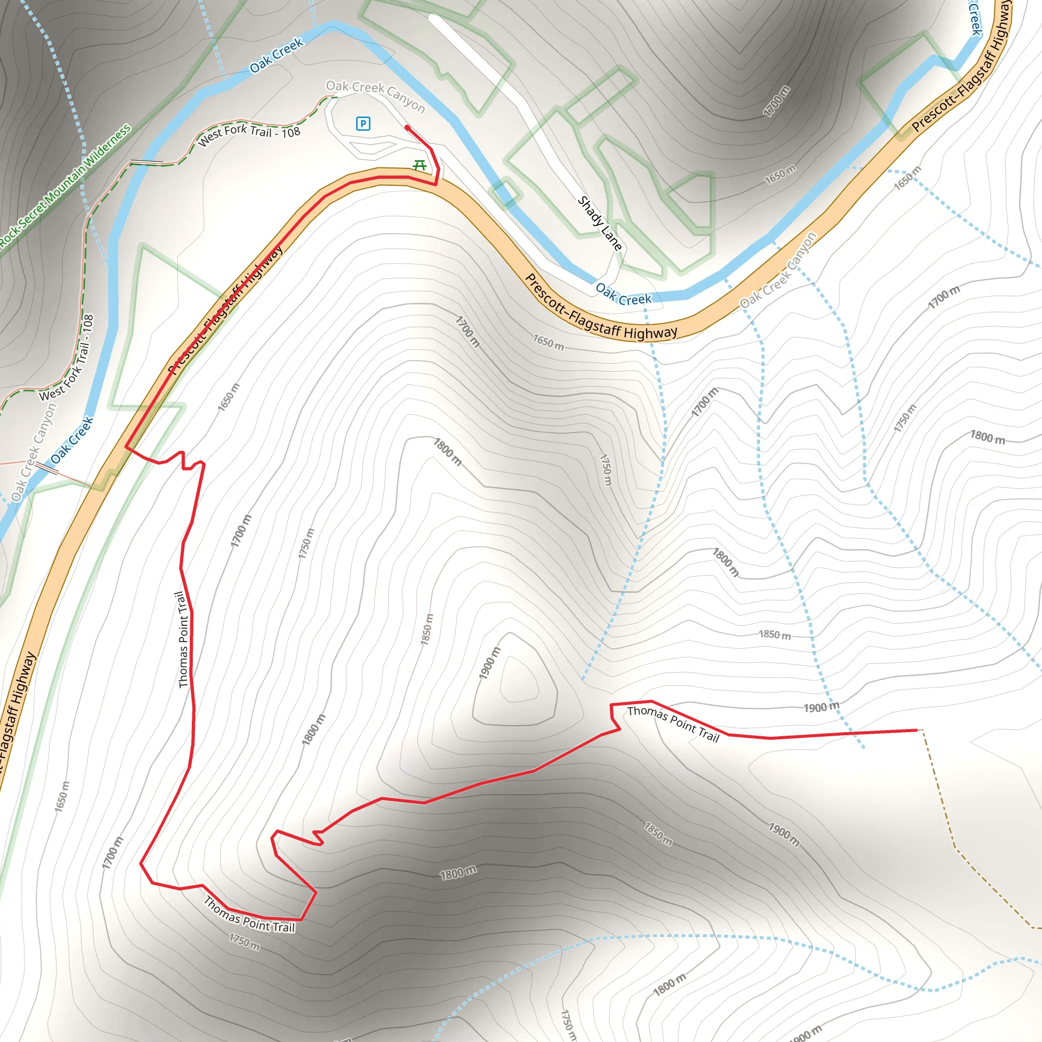 Thomas Point Trail mobile static map