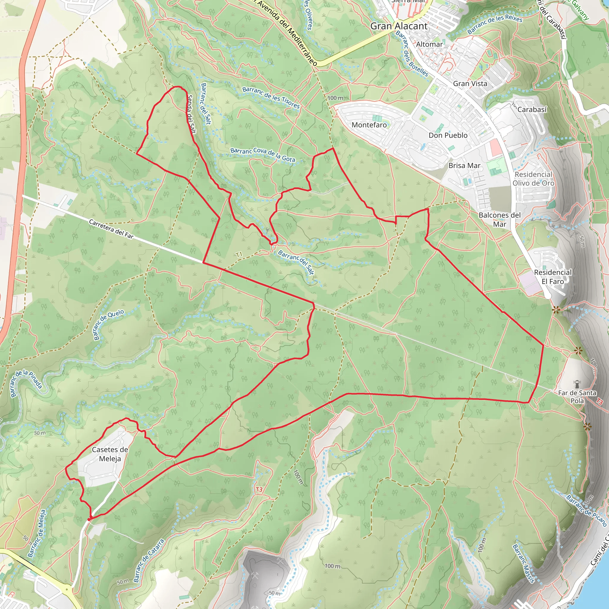 Sierra de Santa Pola PR CV 061 mobile static map