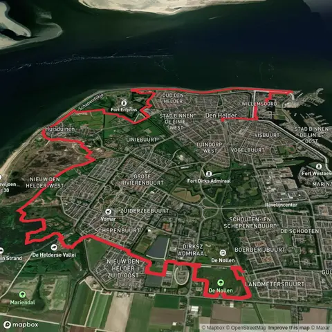 Den Helder Zuid to Den Helder via Donkere Duinen and Fort Erfprins