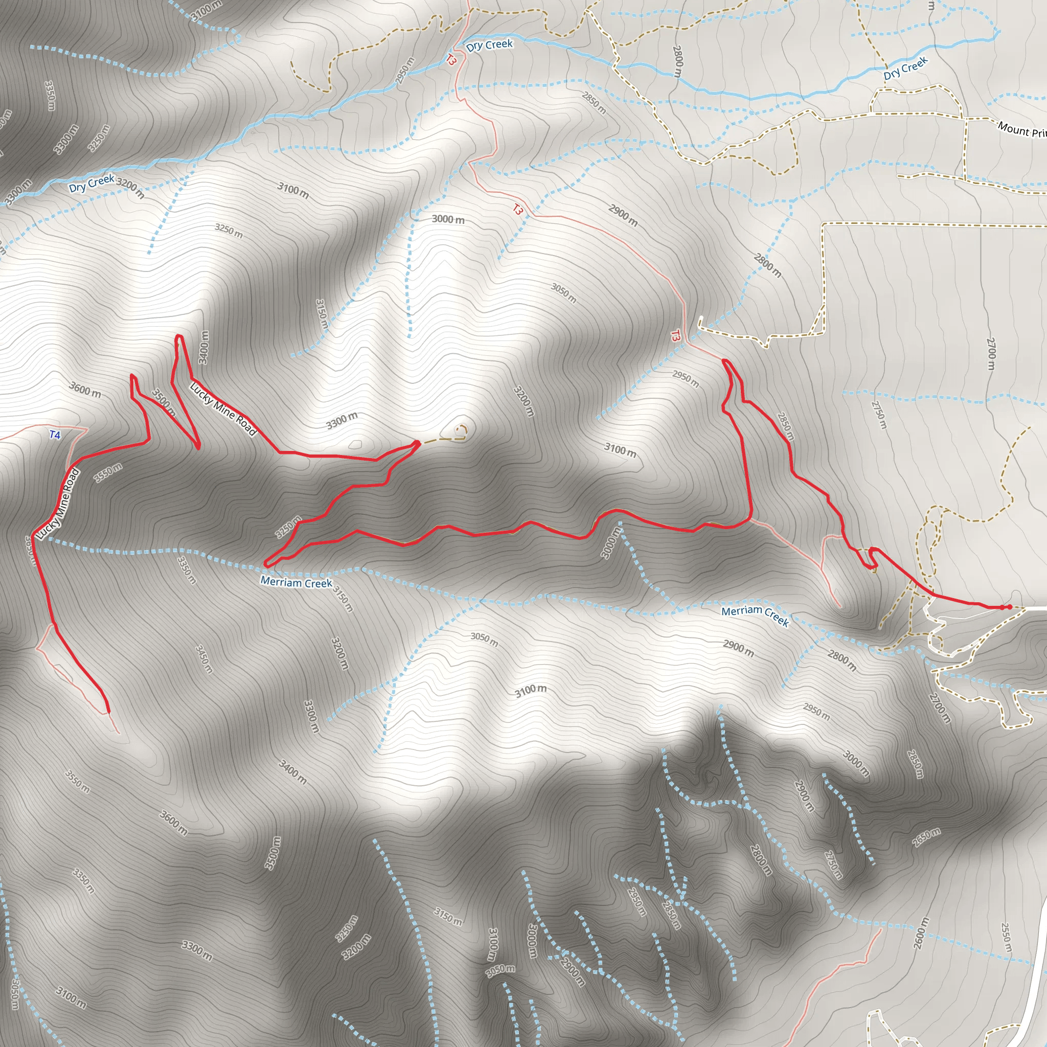 Colorado Trail and Mount Princeton mobile static map