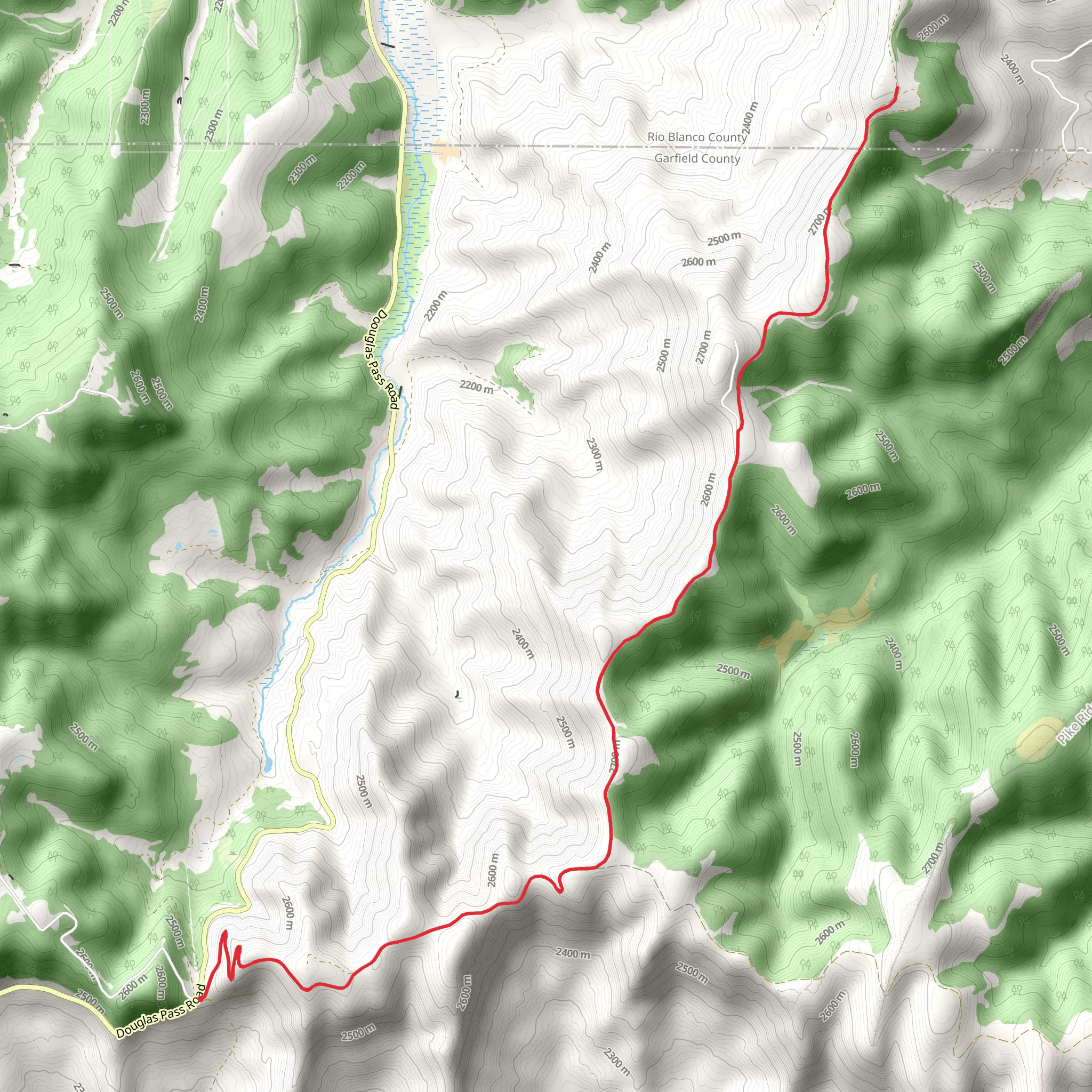 Douglas Pass View Point Walk mobile static map