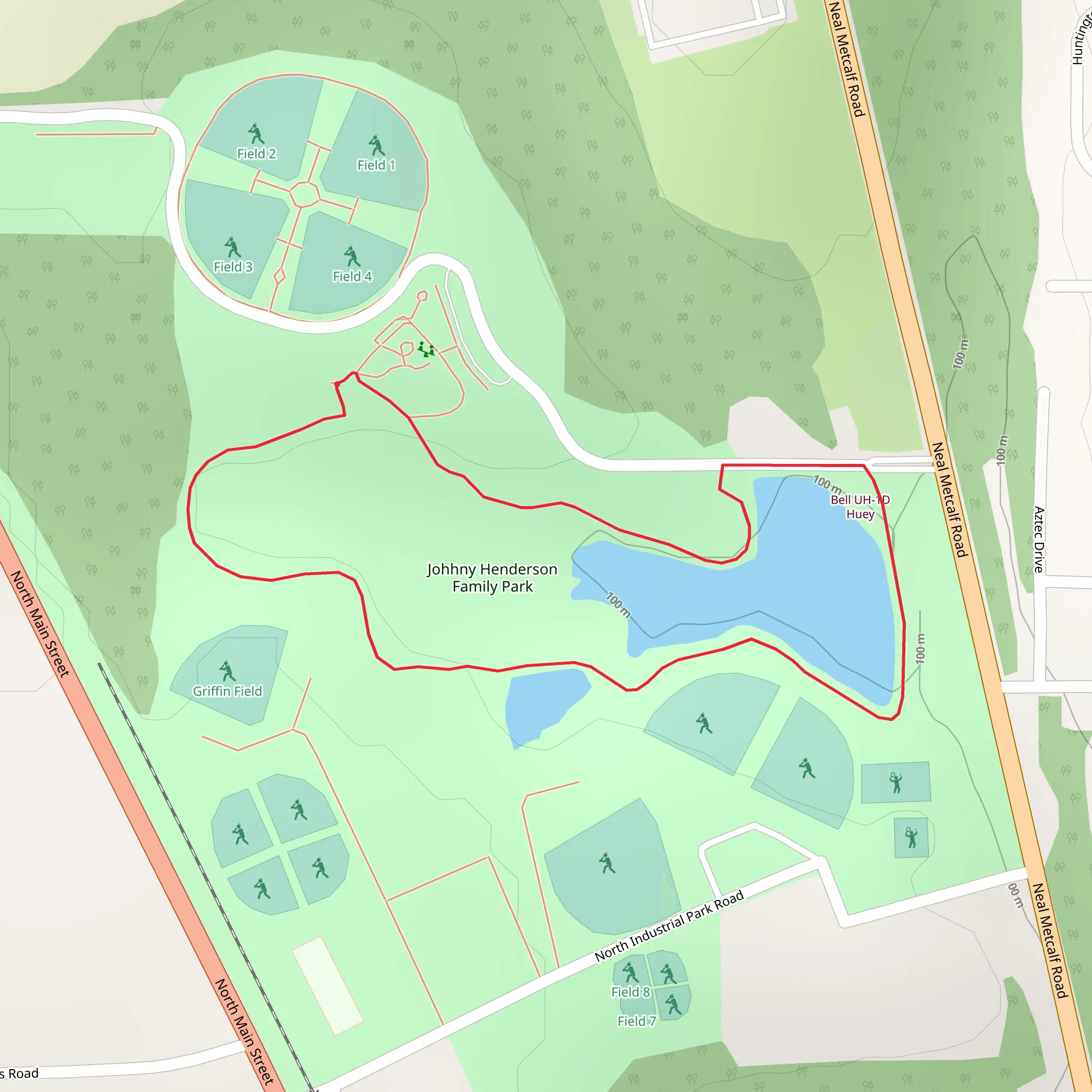 Johhny Henderson Family Park Loop mobile static map